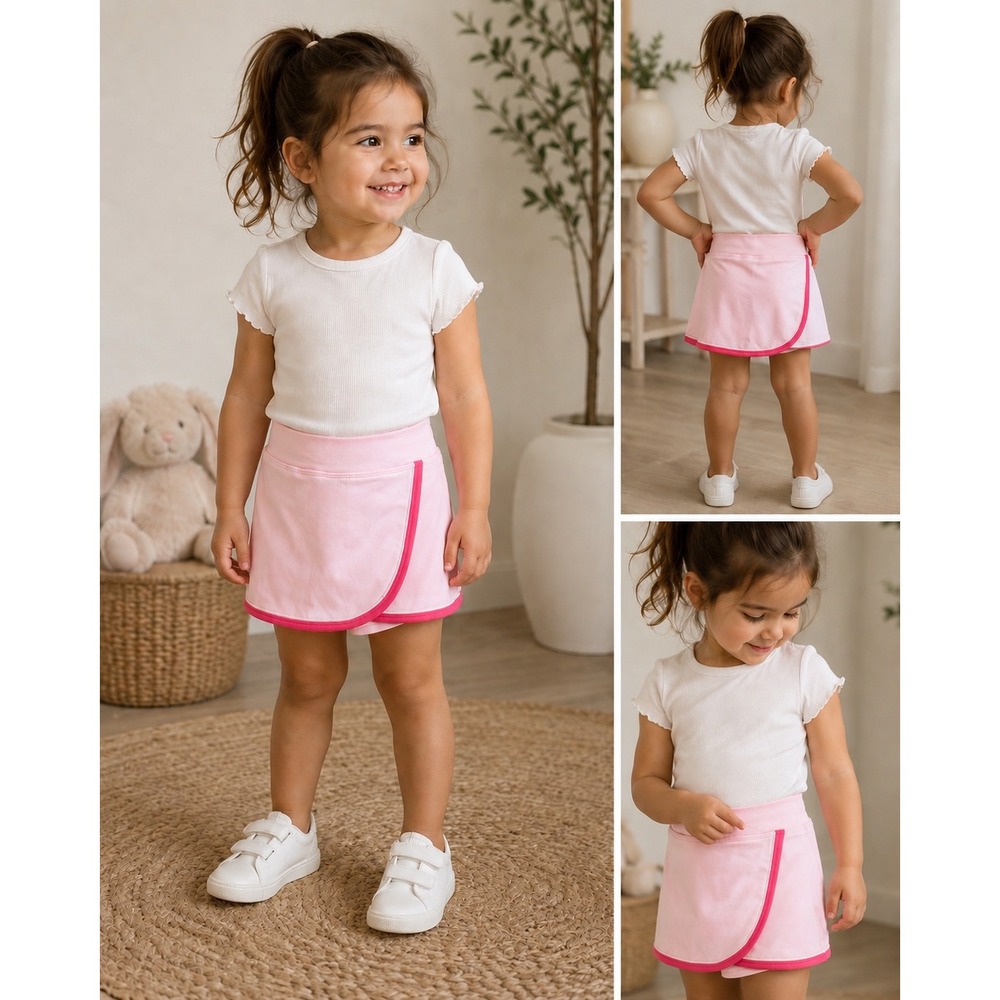 Future Star by Capezio Girls Pink Rolldown Skort FS7009CP Medium NWT